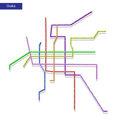 3d Isometric Map Of The Osaka Metro Subway