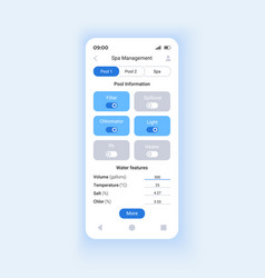 Spa Management App Smartphone Interface Template