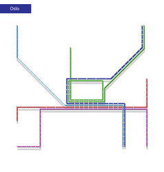 3d Isometric Map Of The Oslo Metro Subway