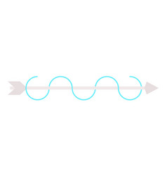 Arrow Entwined With Wavy Line Design Element