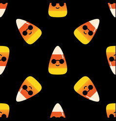 Candy Corn Characters In Sunglasses Pattern