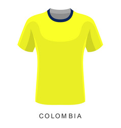 Colombia World Cup Football Shirt Cartoon