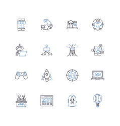 Life Ahead Line Icons Collection Potential