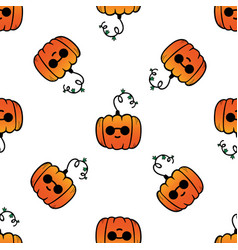 Pumpkin Characters Wearing Sunglasses Pattern