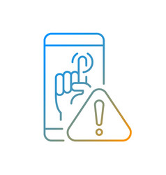 Touch Display Not Working Gradient Linear Icon