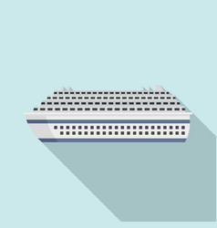 Transatlantic Cruise Icon Flat Style