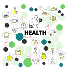 Health Line Icons Set