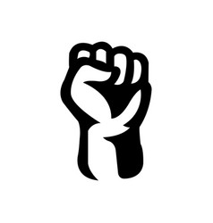 Silhouette Raised Fist Hand Clenched Protest