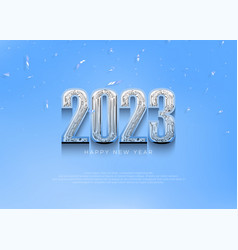 2023 Happy New Year Background With Cool Blue