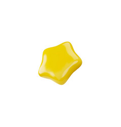 Yellow Star Realistic 3d Icon Golden