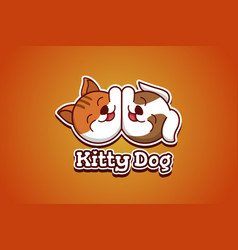 Dog And Cat Logo Cartoon