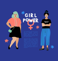 Girl Power Card Feminist Flyer Anti