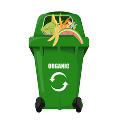 Green Trash Bin For Organic