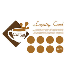 Loyalty Card Coffee Cafe Get Free Mug Gift