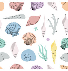 Sea Shells Pattern Pearl Seamless Banner