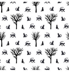 Black Cats Seamless Pattern