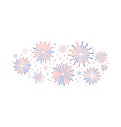 Decorative Fireworks Explosion Clip Art Isolated