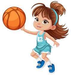 Female Basketball Player Cartoon Character