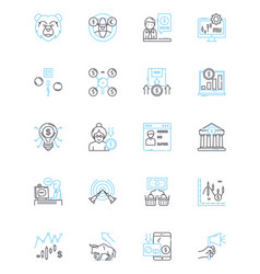 Thrifty Mindset Linear Icons Set Frugal