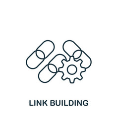 Link Building Icon Line Simple Web Development