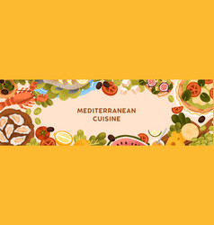 Mediterranean Cuisine Food Banner Seafood