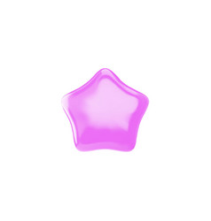 Purple Star Realistic 3d Icon Glossy