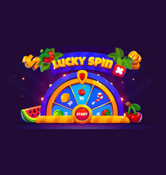 Game Lucky Spin Wheel Banner With Lottery To Win