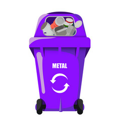 Lilac Trash Bin For Metal