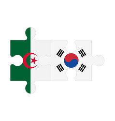 Puzzle Of Flags Of Algeria And South Korea