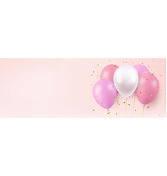 3d Balloons With Ribbon