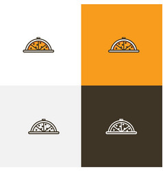 Negative Color Simple Pizza Slice Logo