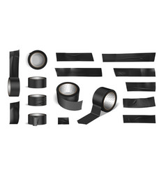 Tape Roll Black Pieces Set