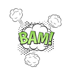 Bam Comic Book Explosion Icon Isolated