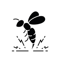 Bee Venom Black Glyph Icon