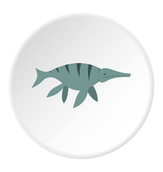 Ichthyosaur Dinosaur Icon Circle