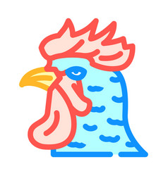 Rooster Animal Color Icon