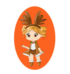 Chibi Christmas With Deer Costume