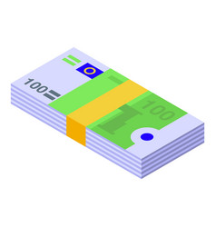 Euros Cash Stack Icon Isometric Finance