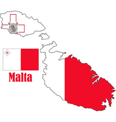 Malta Map And Flag