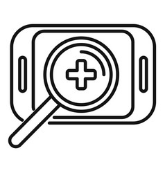 Medical Smartphone Card Icon Outline