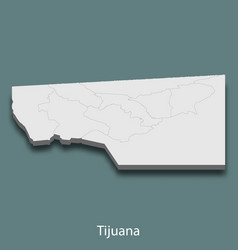 3d Isometric Map Of Tijuana Is A City Of Mexico