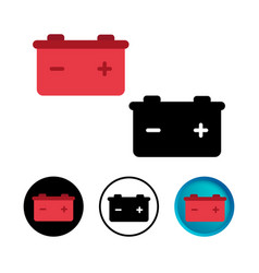 Abstract Car Battery Icon Set