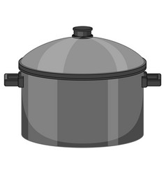 A Pot With Lid On White Background