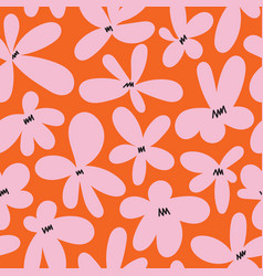 Modern Abstract Flowers Seamless Pattern Floral