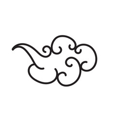 Tibetan Cloud Symbol Elegant Line Style