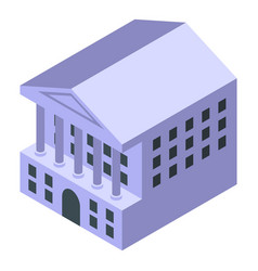 Bank Building Icon Isometric Money Finance