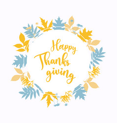 Happy Thanksgiving Circle Background With Falling