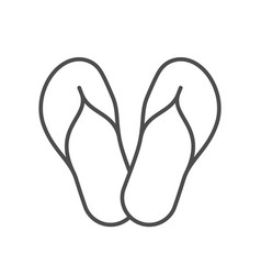 Flip Flops Line Outline Icon