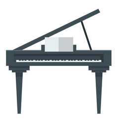 Grand Piano Standing With Lid Open Playing