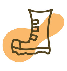 Orange Tall Boots On A White Background